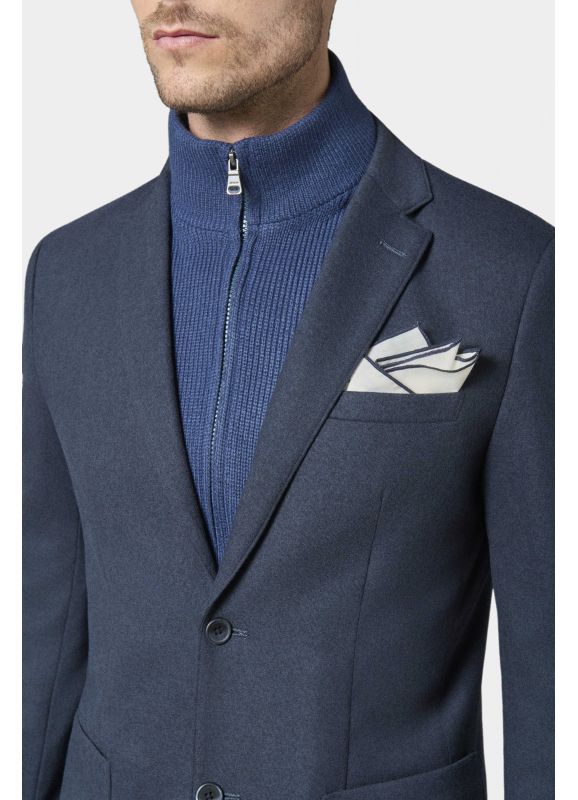 Veste à plastron amovible en jersey brossé