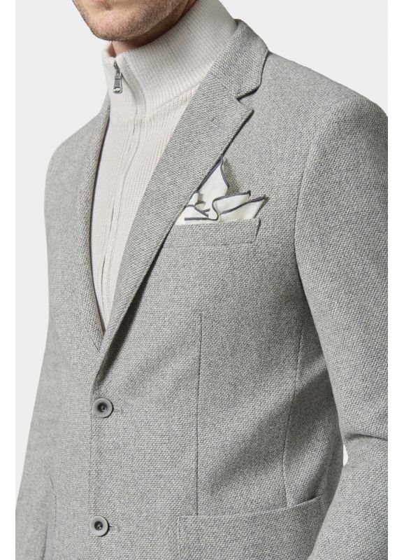 Veste à plastron amovible en tweed faux-uni