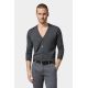Gilet col V en laine merinos Pablo