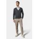 Gilet col V en laine merinos Pablo