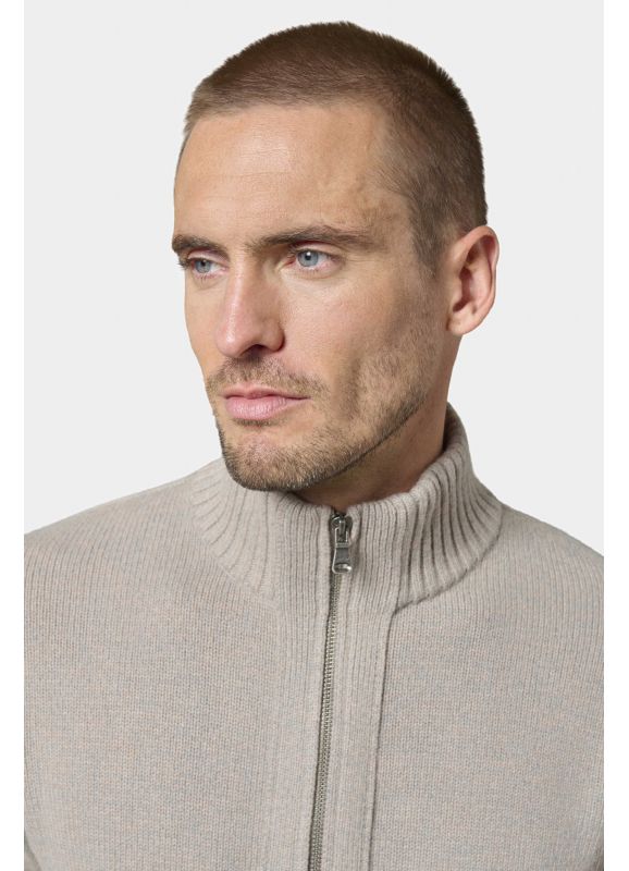 Zipped cardigan with stand-up collar Zalkor