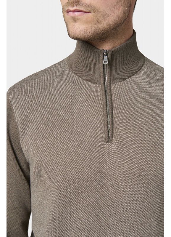 Pull col camionneur en jacquard Dusse