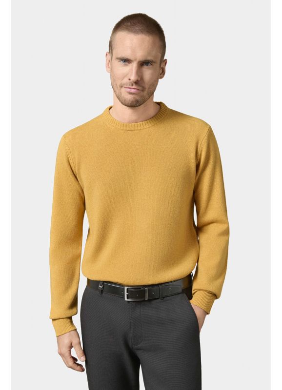 Pull col rond en maille chinée Amada