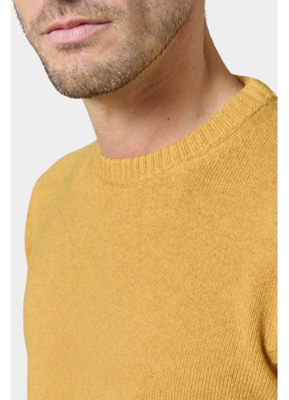 Pull col rond en maille chinée Amada