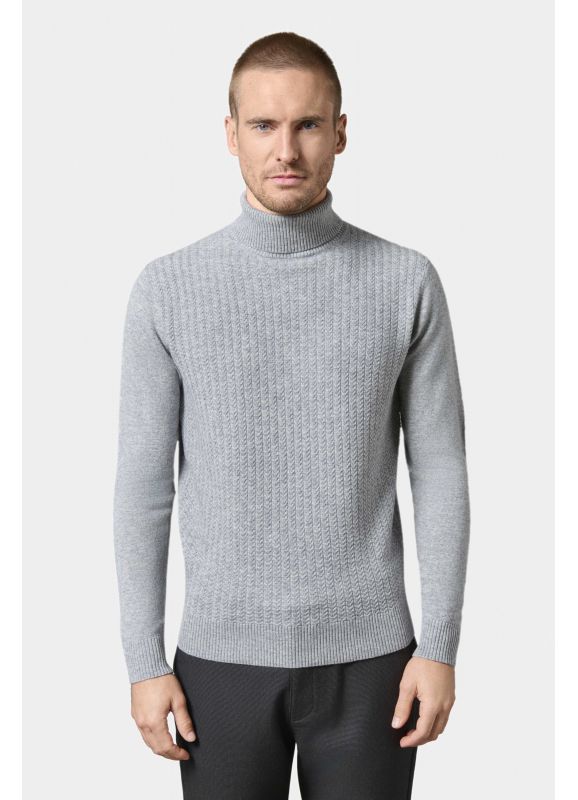 Pull col roulé en cashmere mélangé Yotta