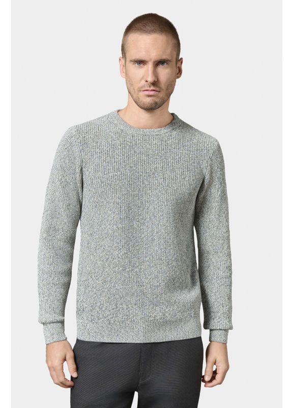 Pull col rond en maille mélangée Marci