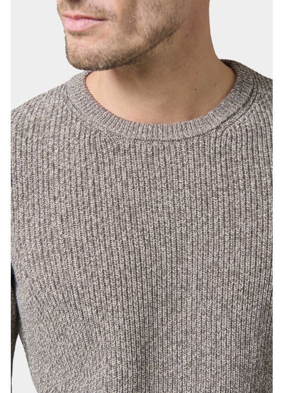 Pull col rond en maille mélangée Marci