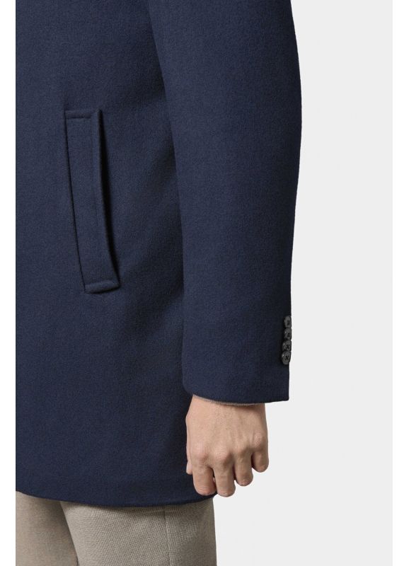 Manteau en laine col officier avec plastron amovible Colfi