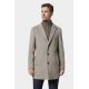 Manteau col tailleur avec plastron amovible en bord-côte Shuty