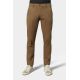 Pantalon teint en pièce en sergé coton-tencel stretch faux-uni