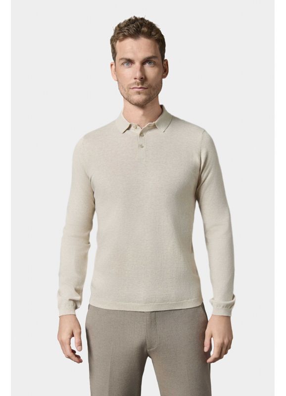 Classic cotton-cashmere polo shirt
