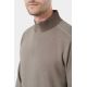 Plain polo with zip high neck